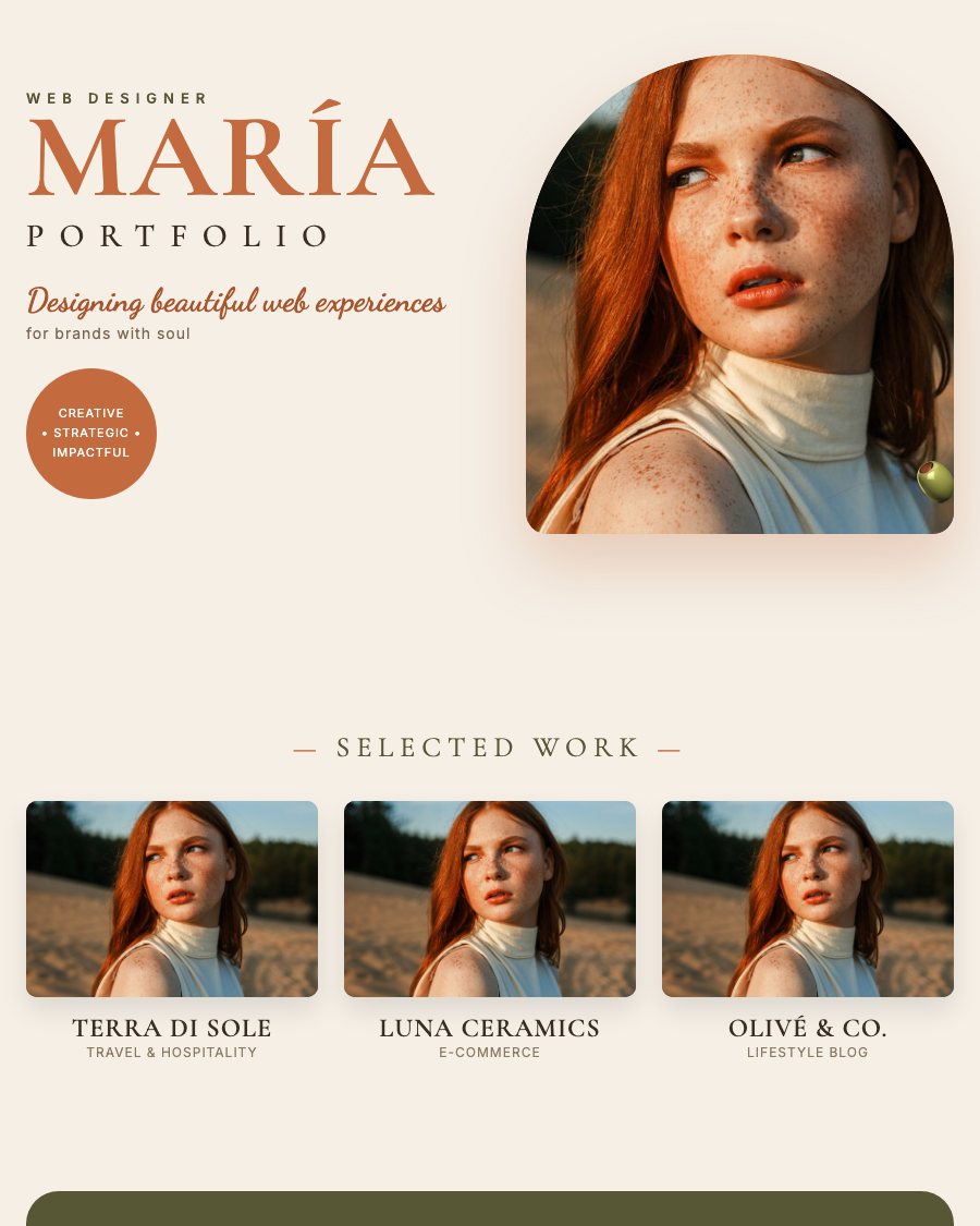 Plantilla María Web Designer