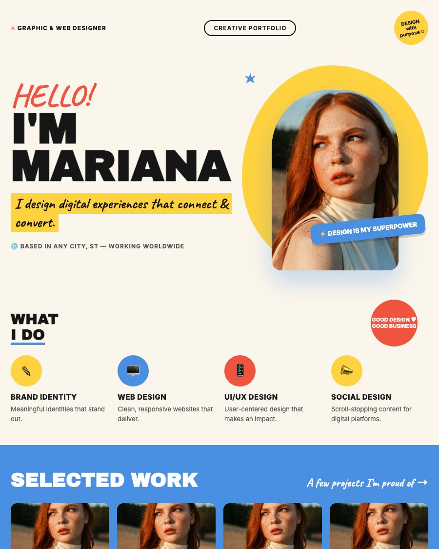 Plantilla Mariana Designer