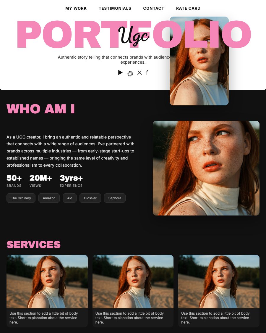 Plantilla UGC Creator